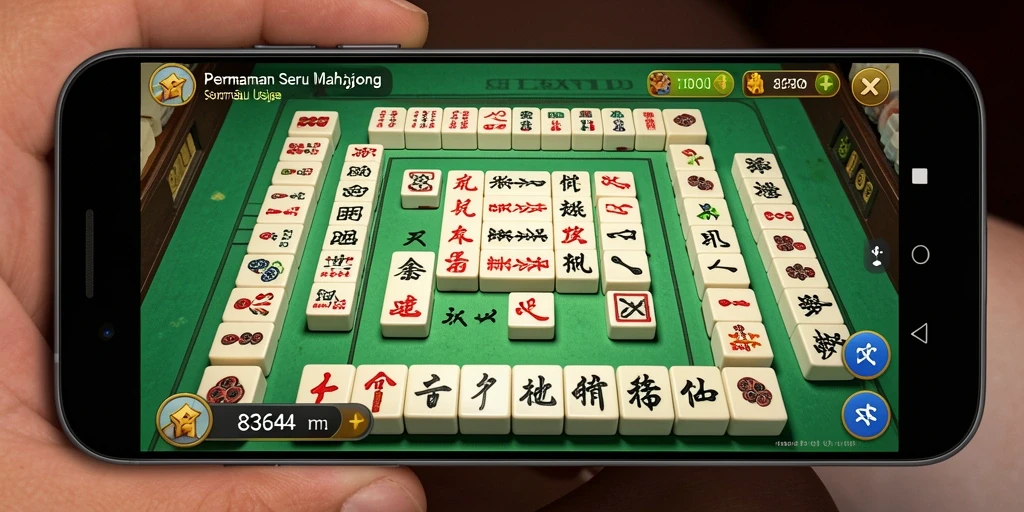 Tangkapan layar menarik menunjukkan gameplay Mahjong yang seru.