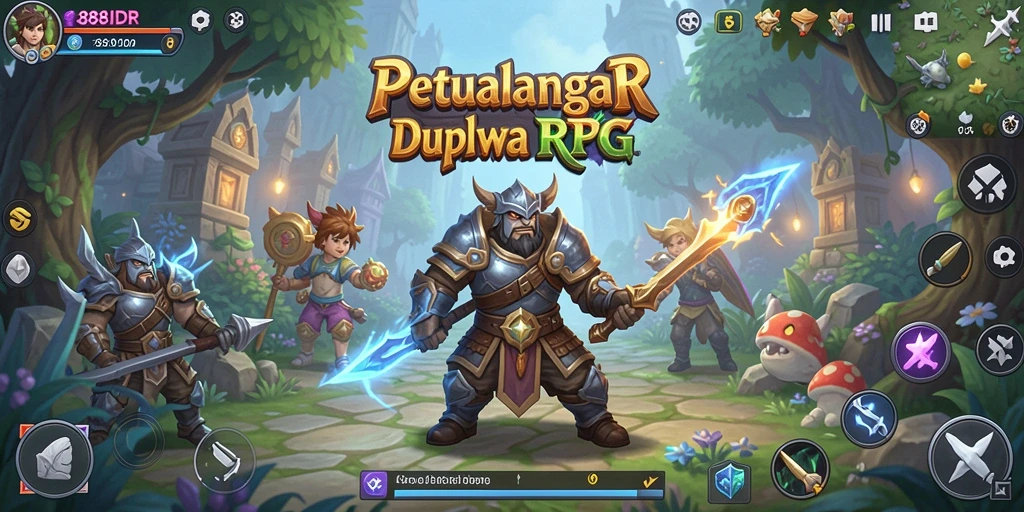 Tangkapan layar menampilkan aksi seru dalam game RPG 888IDR.