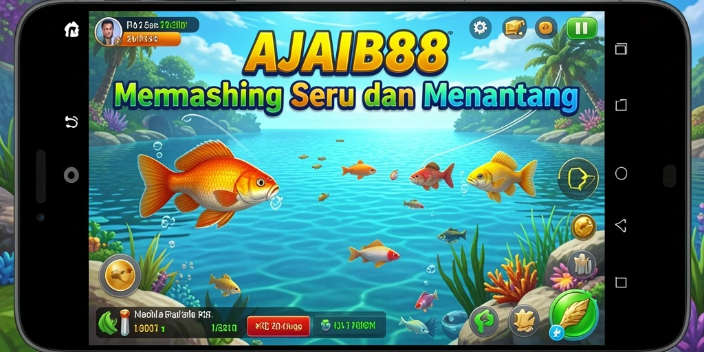Tampilan gameplay menarik dari AJAIB88 saat memancing.