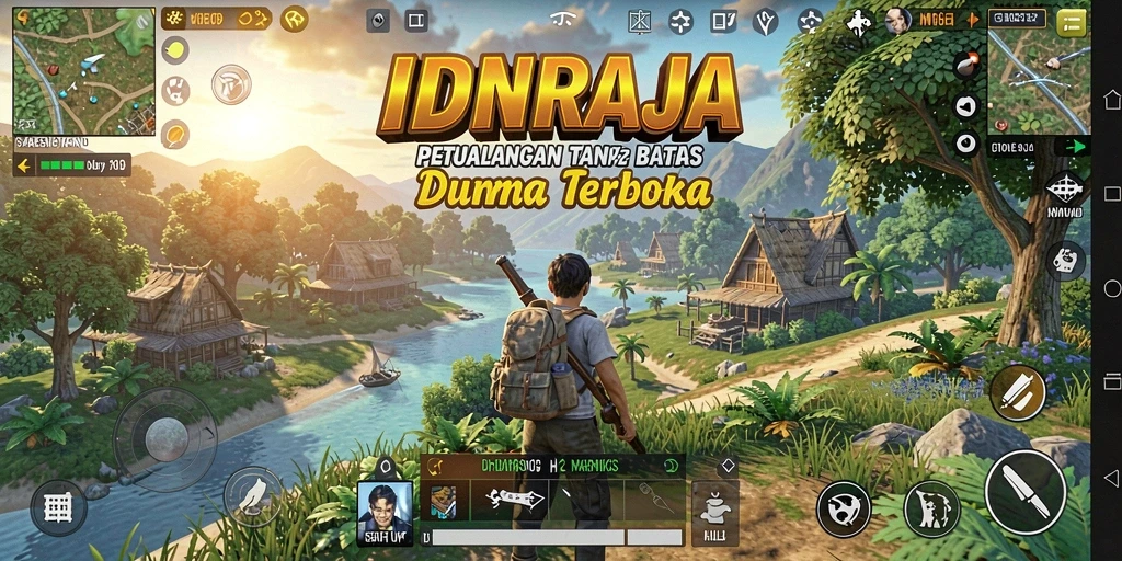 Tampilan gameplay menarik dari dunia terbuka IDNRAJA.