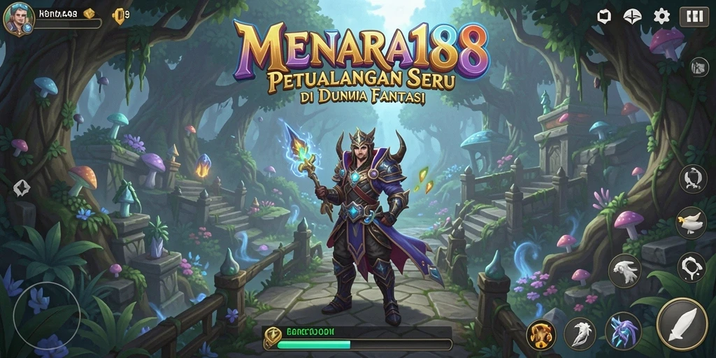 Tampilan gameplay seru dalam petualangan MENARA188 dengan visual menawan.